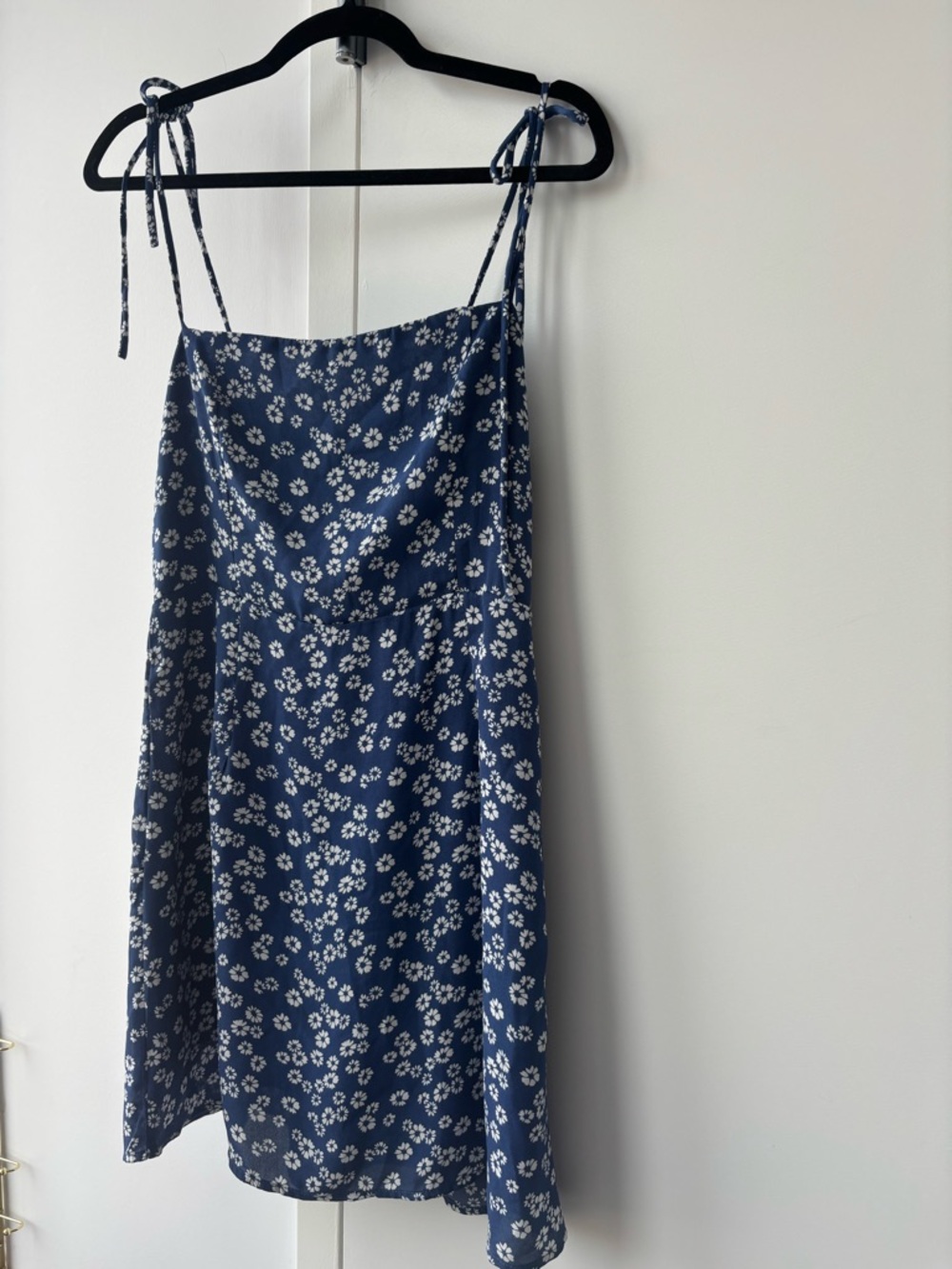 Blue Floral Tie-Shoulder Sundress